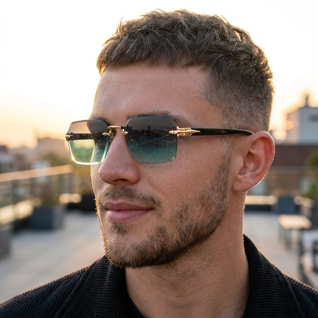 Rahmenlose Vintage Sonnenbrille